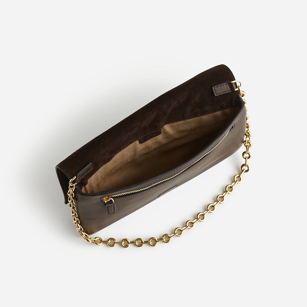 Madewell Chainstrap brown leather shoulder bag